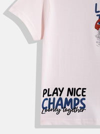 Happy Faces Boys Looney Tunes Printed Pure Cotton T-shirt