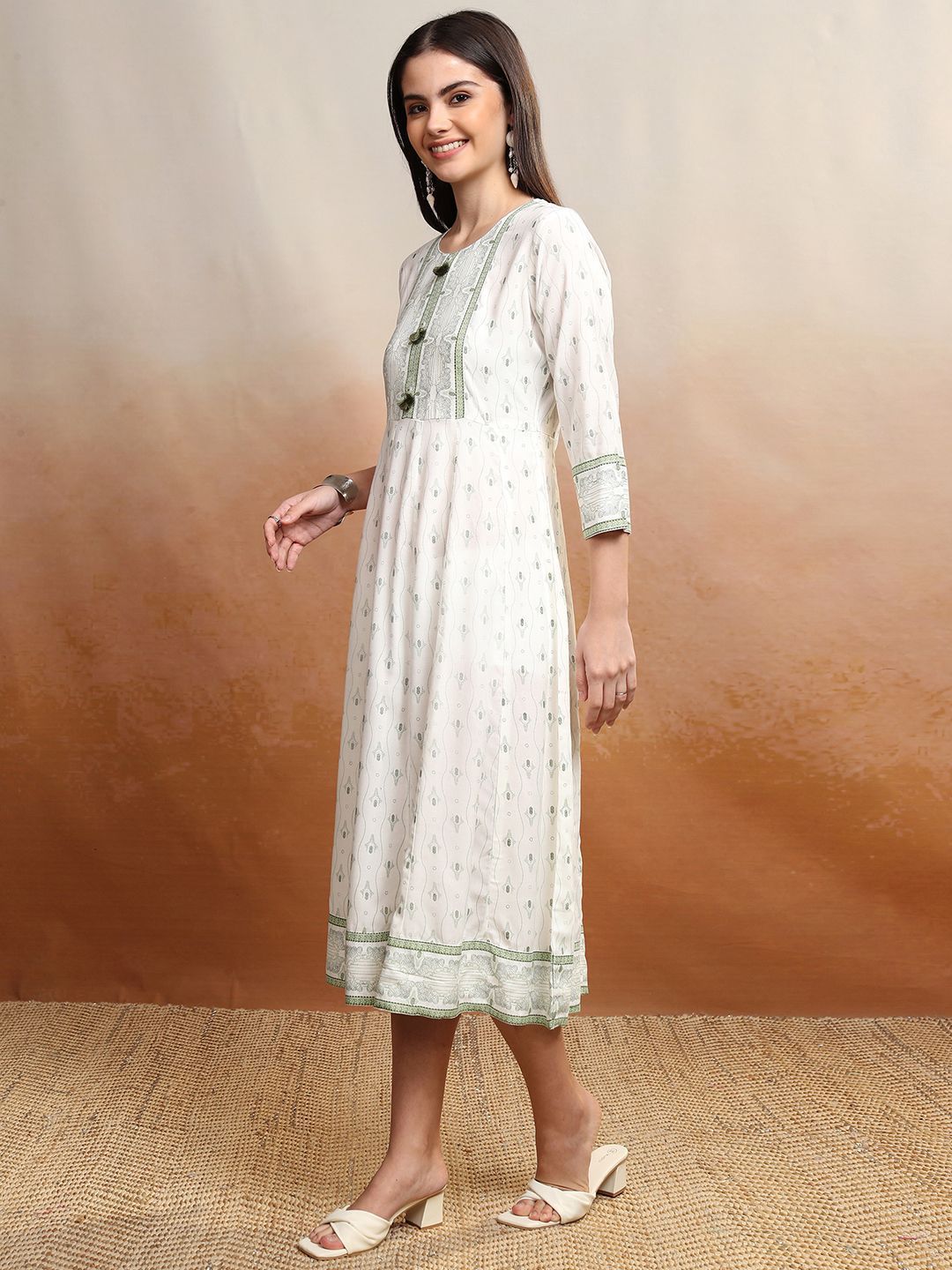 Vishudh A-Line Midi Dress