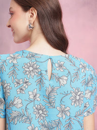 DressBerry Polka Dot Print Puff Sleeves Top