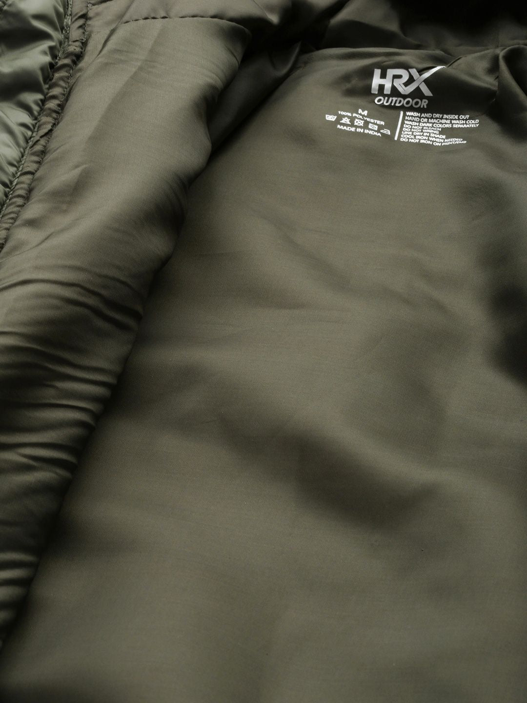 HRX by Hrithik Roshan Nature Therapy Rapid-Dry Antimicrobial Detachable Hood Padded Jacket