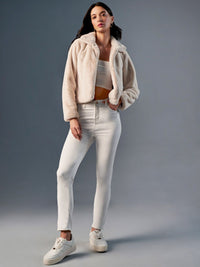 AND Spread Collar Crop Tailored Jacket