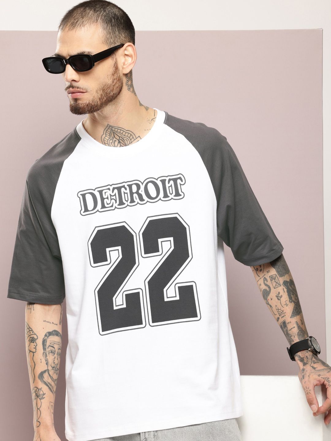 DILLINGER Men Typography Printed Oversized T-shirt