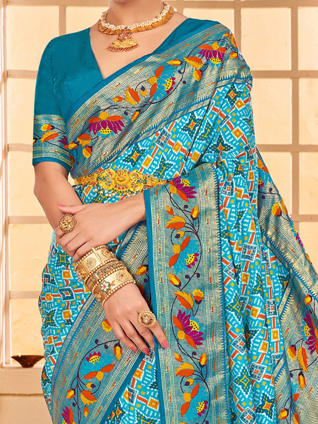 Saree mall Ethnic Motifs Zari Tussar Sarees