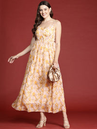 all about you Floral Print Cut-Out Maxi Dress