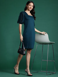 DressBerry Puff Sleeve Sheath Dress