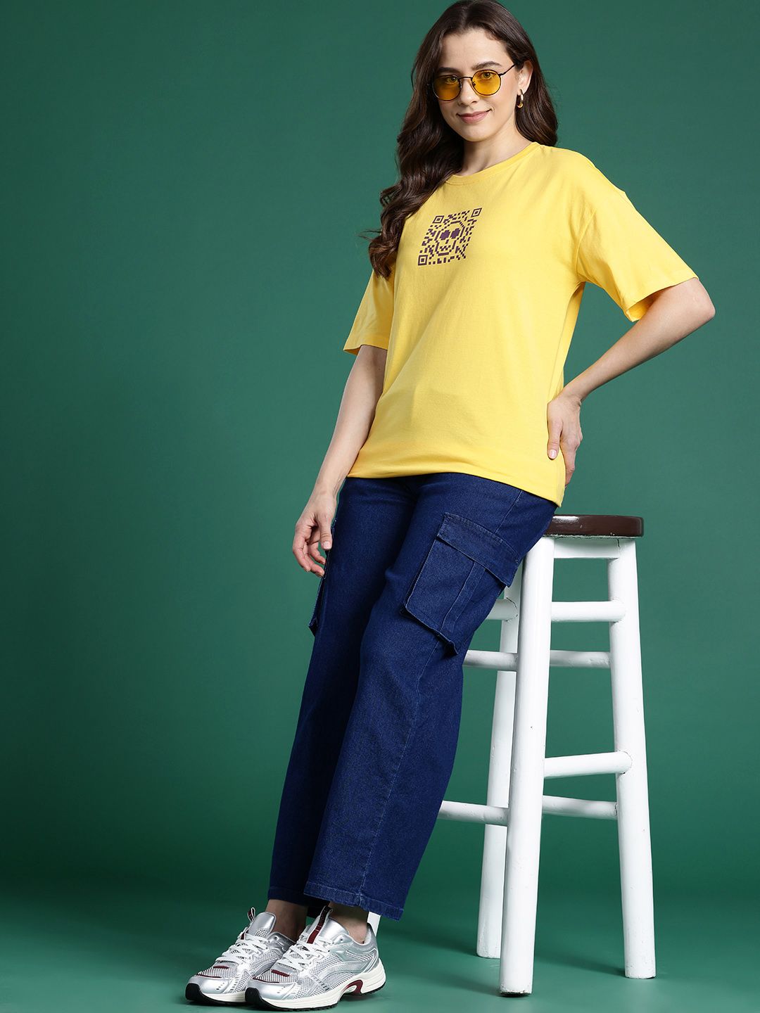 DressBerry Women Printed Pure Cotton T-shirt