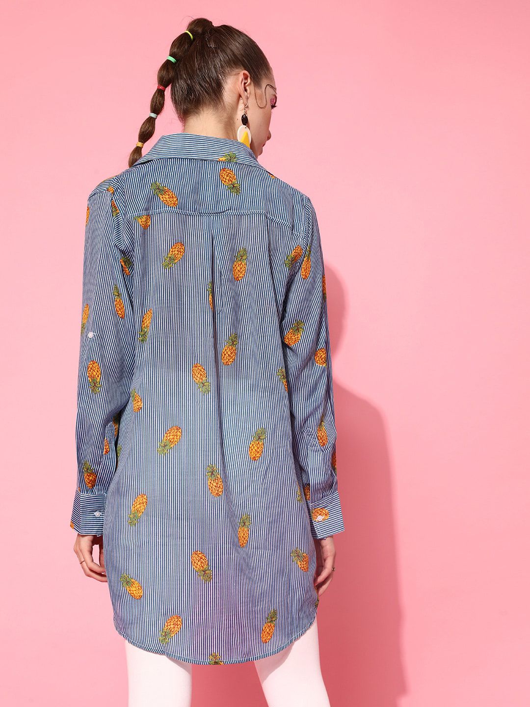 STREET 9 Women Blue Graphic Shirt