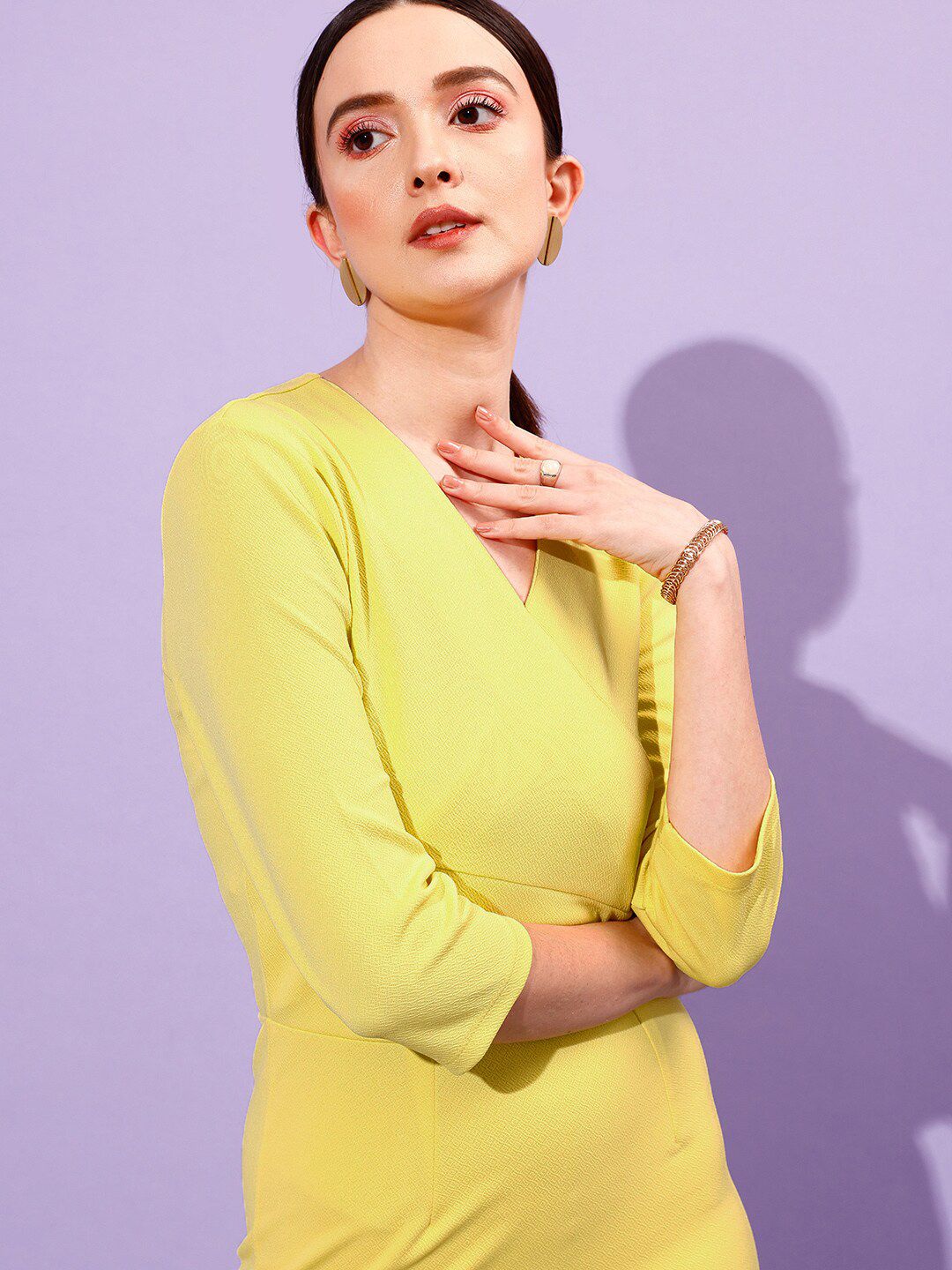 STREET 9 V-Neck Bodycon Dress