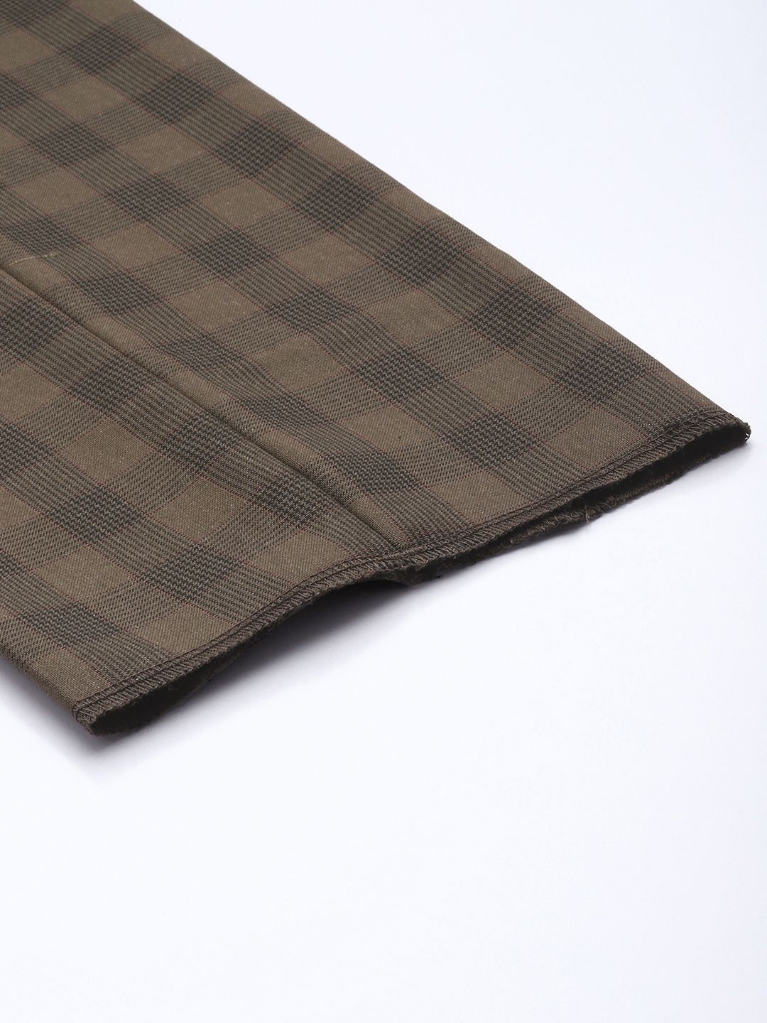 Raymond Men Checked Slim Fit Formal Trousers