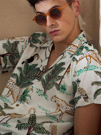 DENNISON Block Printed Oversized Casual Shirt