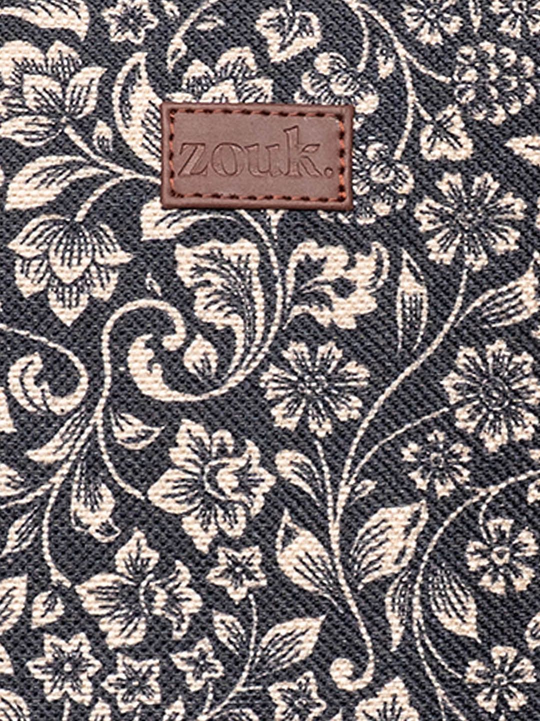 ZOUK Women Handicraft Fabric & Vegan Leather Shoulder Tote Bag