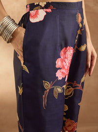 Indo Era Women Floral Printed Regular Kurta with Trousers