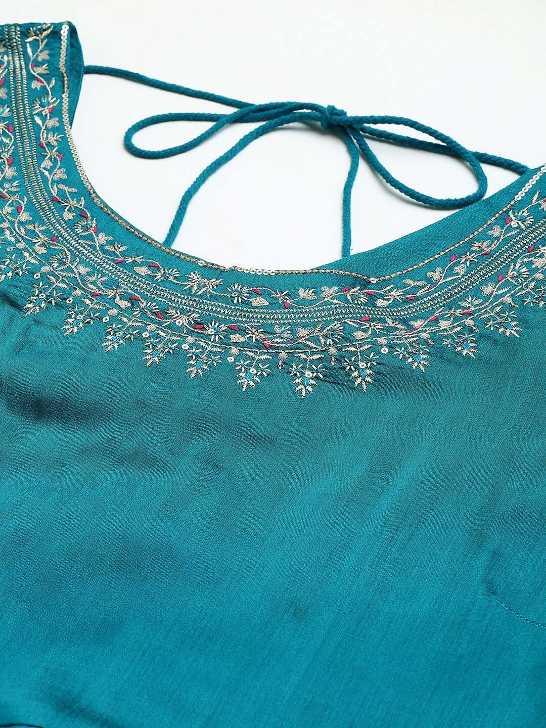 W Plus Size Embroidered Ethnic Maxi Ethnic Dress