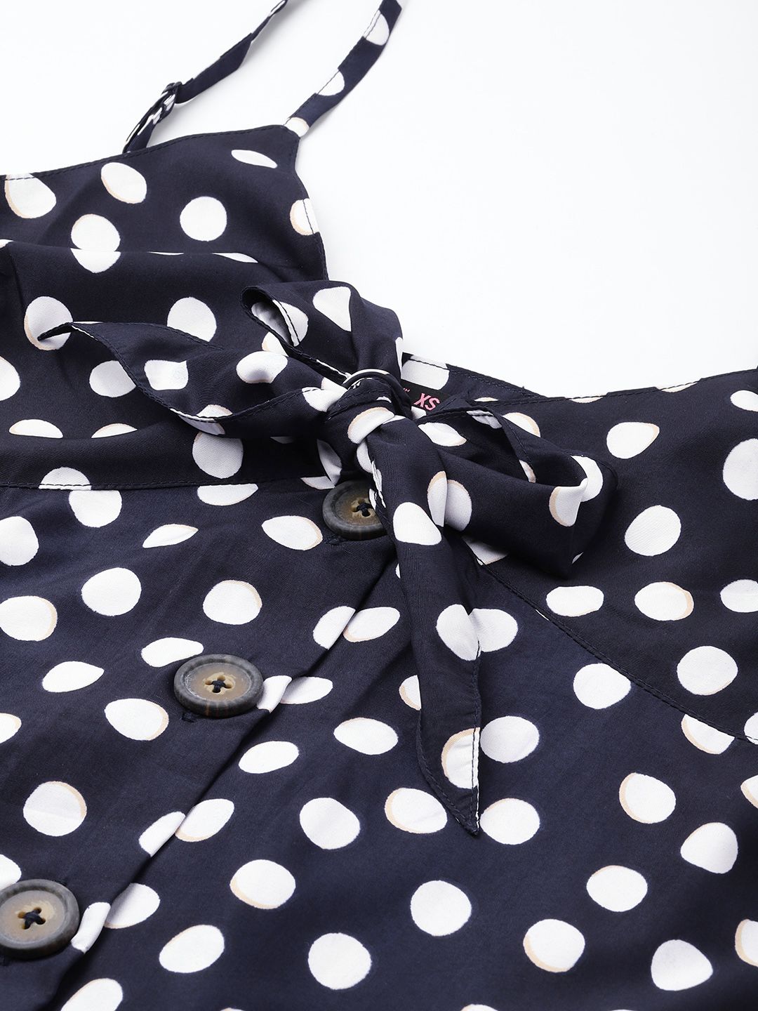 DressBerry Spot Obsession Print Ruffled A-Line Dress