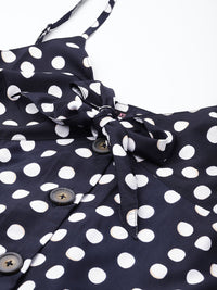 DressBerry Spot Obsession Print Ruffled A-Line Dress