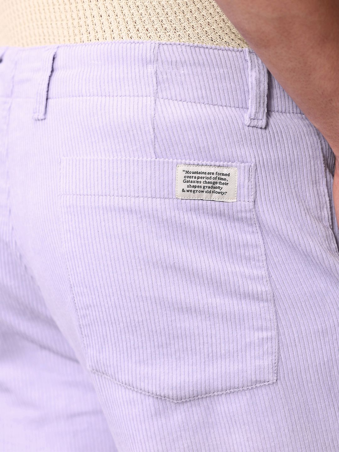 Mr Bowerbird Men Tailored Fit Corduroy Pure Cotton Trousers