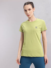 HRX by Hrithik Roshan Solid T-shirt with Brand Logo Detail