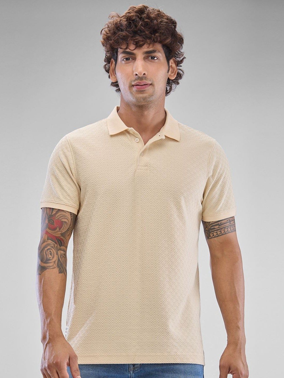 SPYKAR Men Polo Collar Solid Slim Fit T-shirt