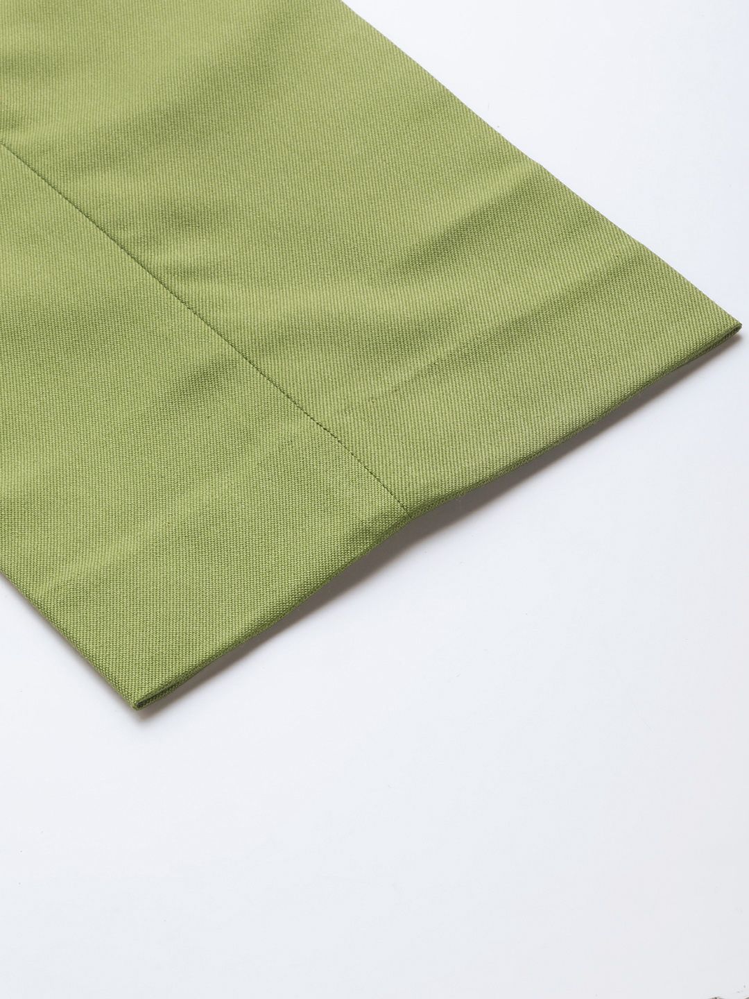 DENNISON Men Green Smart Tapered Fit Easy Wash Trousers