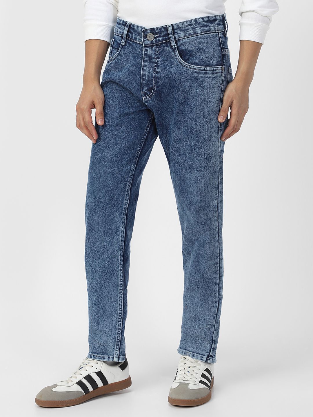 Urbano Fashion Men Heavy Fade Stretchable Jeans