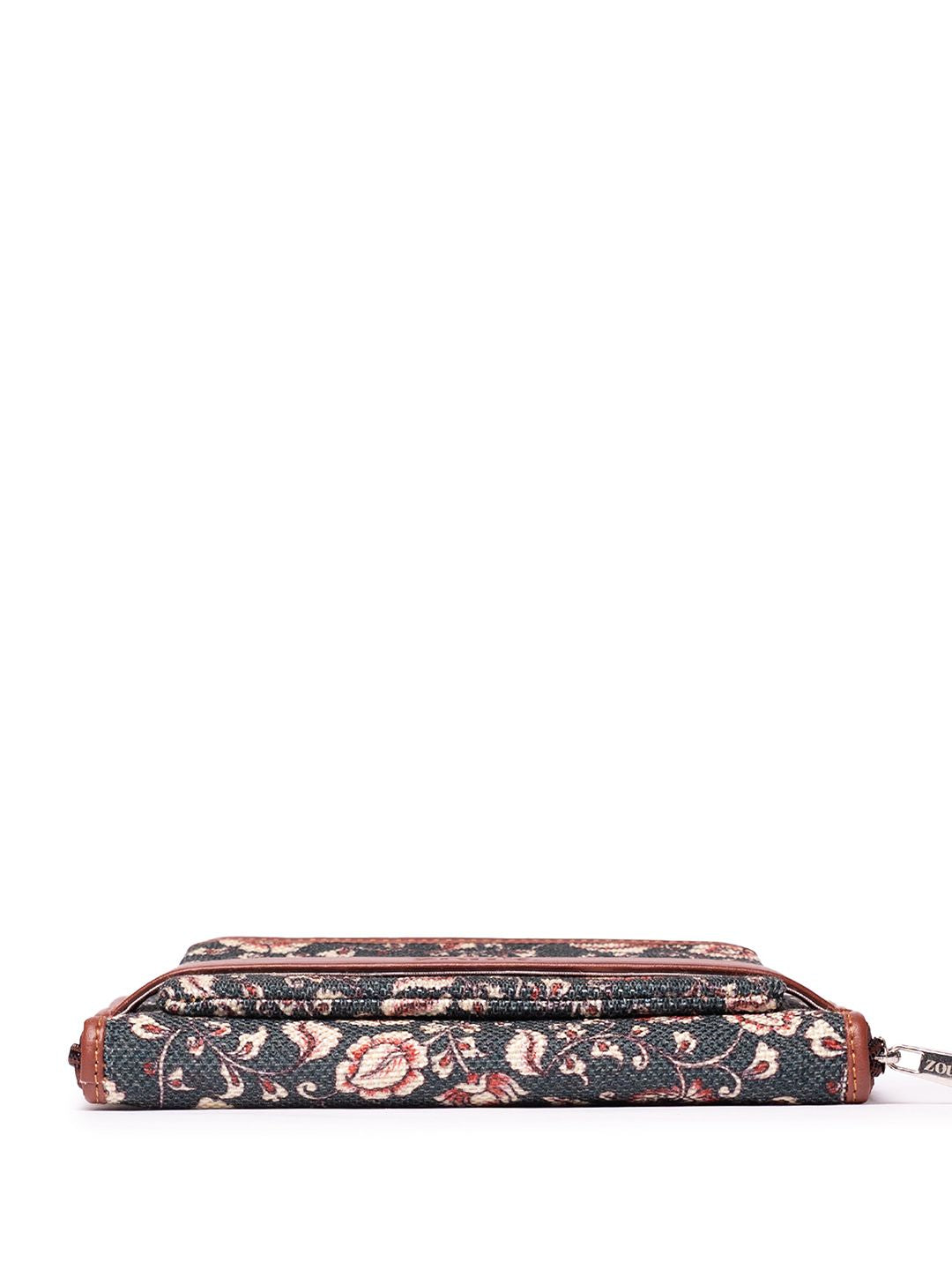 ZOUK Women Floral Printed Zip Around Wallet