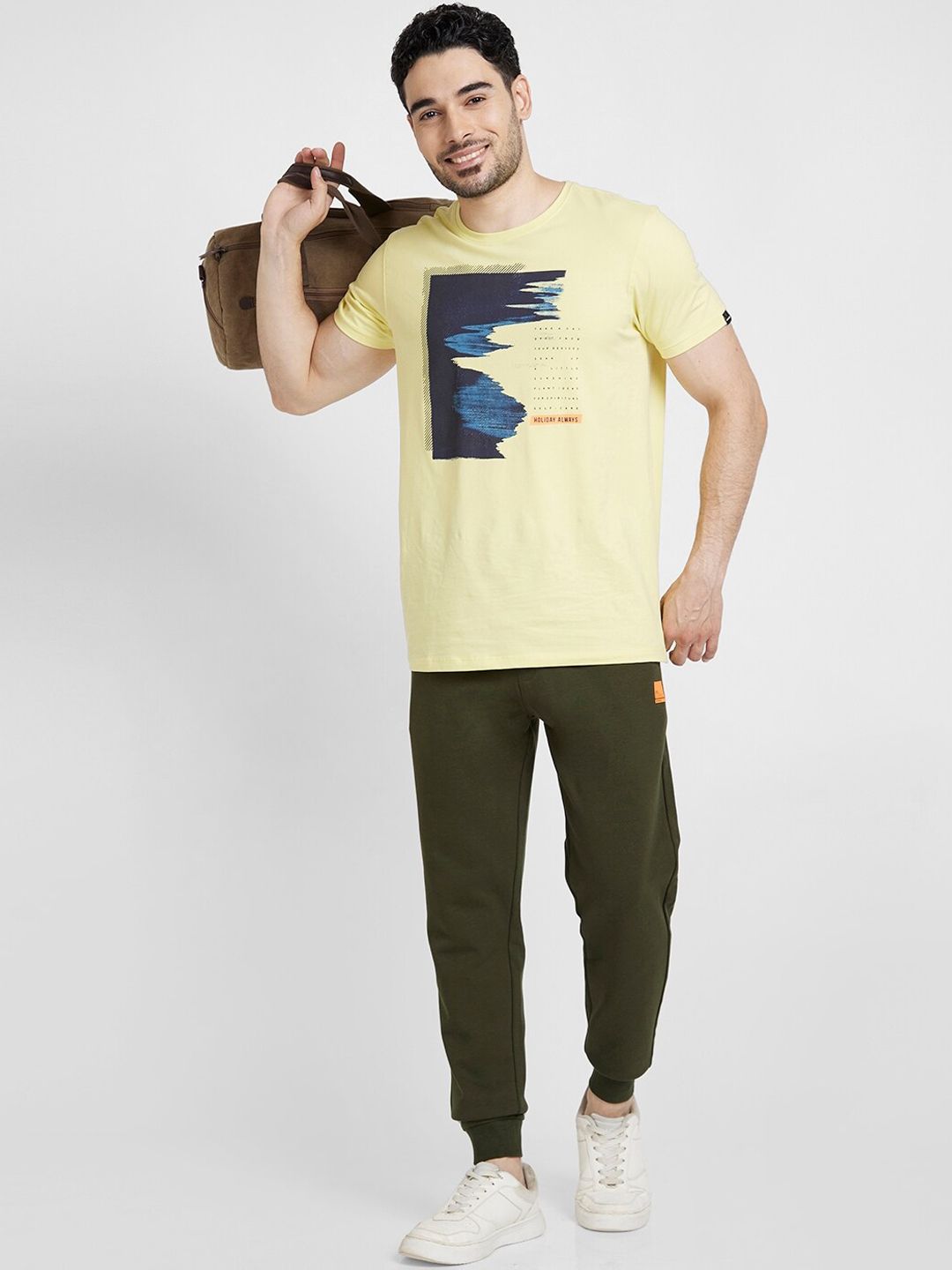 SPYKAR Men Mid-Rise Cotton Joggers