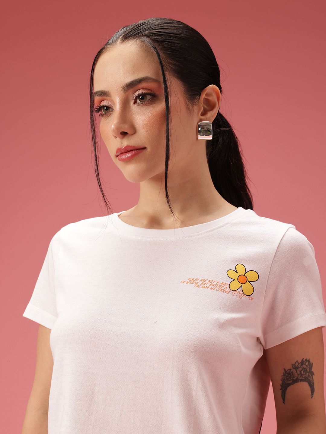 DressBerry Typography Printed T-shirt