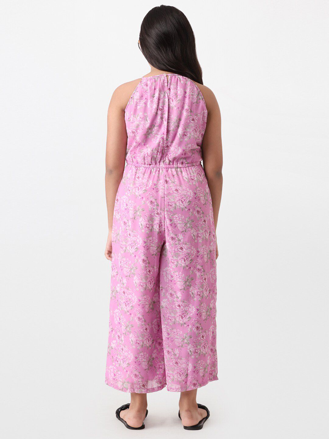 AND Girls Printed Shoulder Straps Basic Jumpsuit