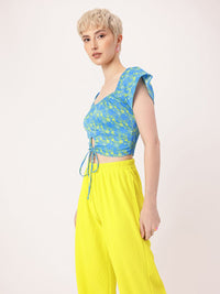 DressBerry Poolside Bloom Floral Tie-Up Crop Top