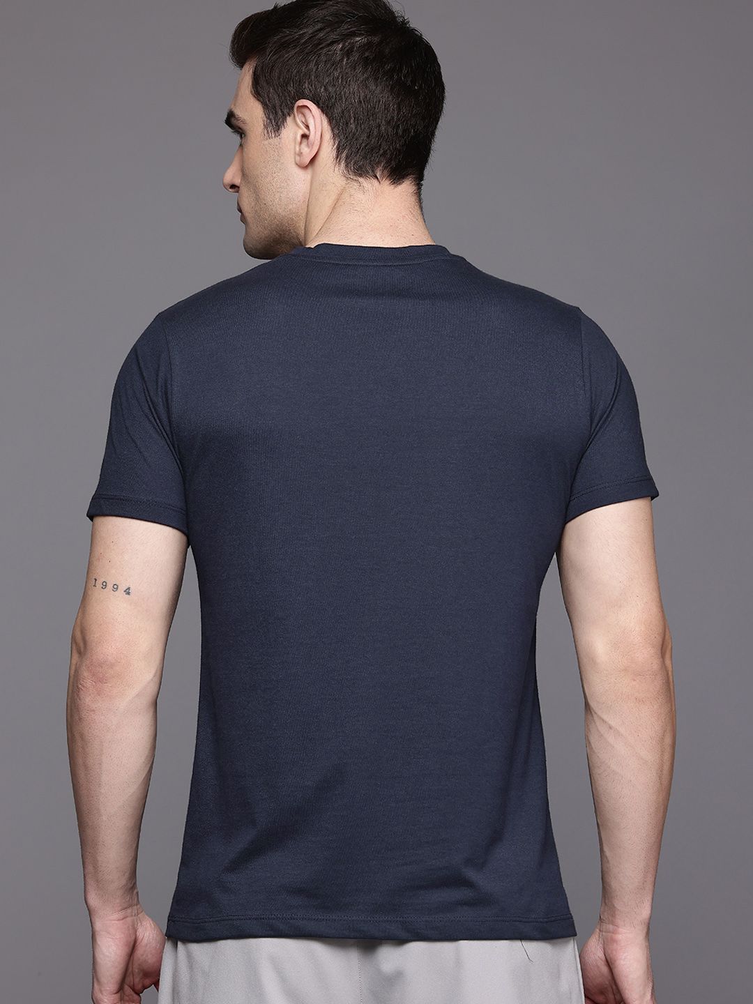 HRX by Hrithik Roshan Rapid-Dry Brand Logo Print Training T-shirt