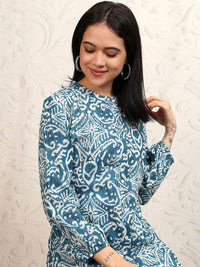 Vishudh Tropical Print A-Line Dress