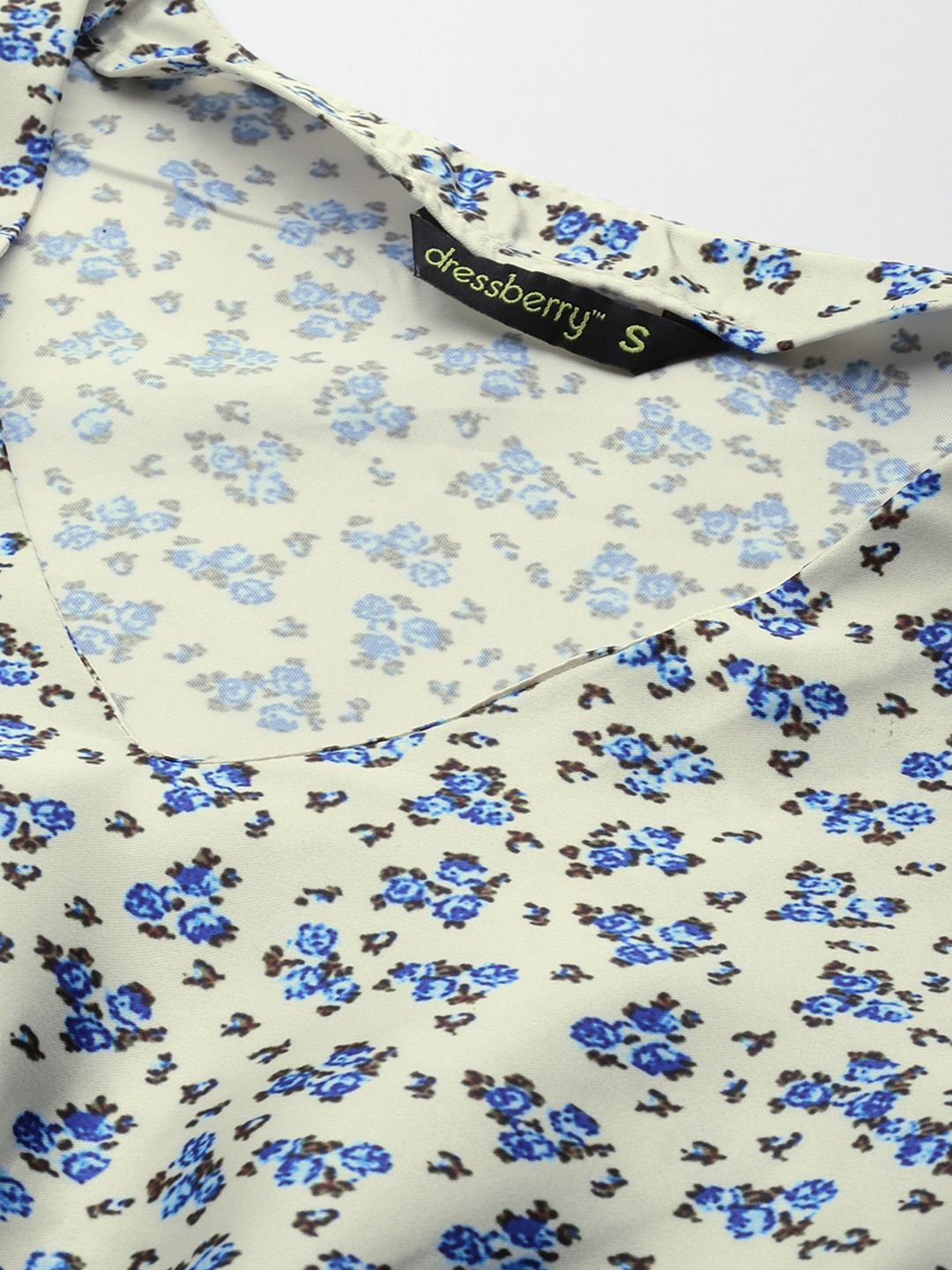 DressBerry Floral Print Satin Wrap Dress