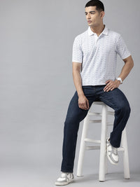 Park Avenue Men Printed Polo Collar Slim Fit T-shirt