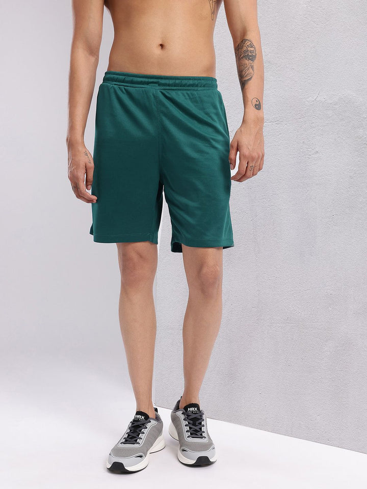 HRX by Hrithik Roshan Men Brand Logo Printed Mid-Rise Rapid-Dry Training Shorts