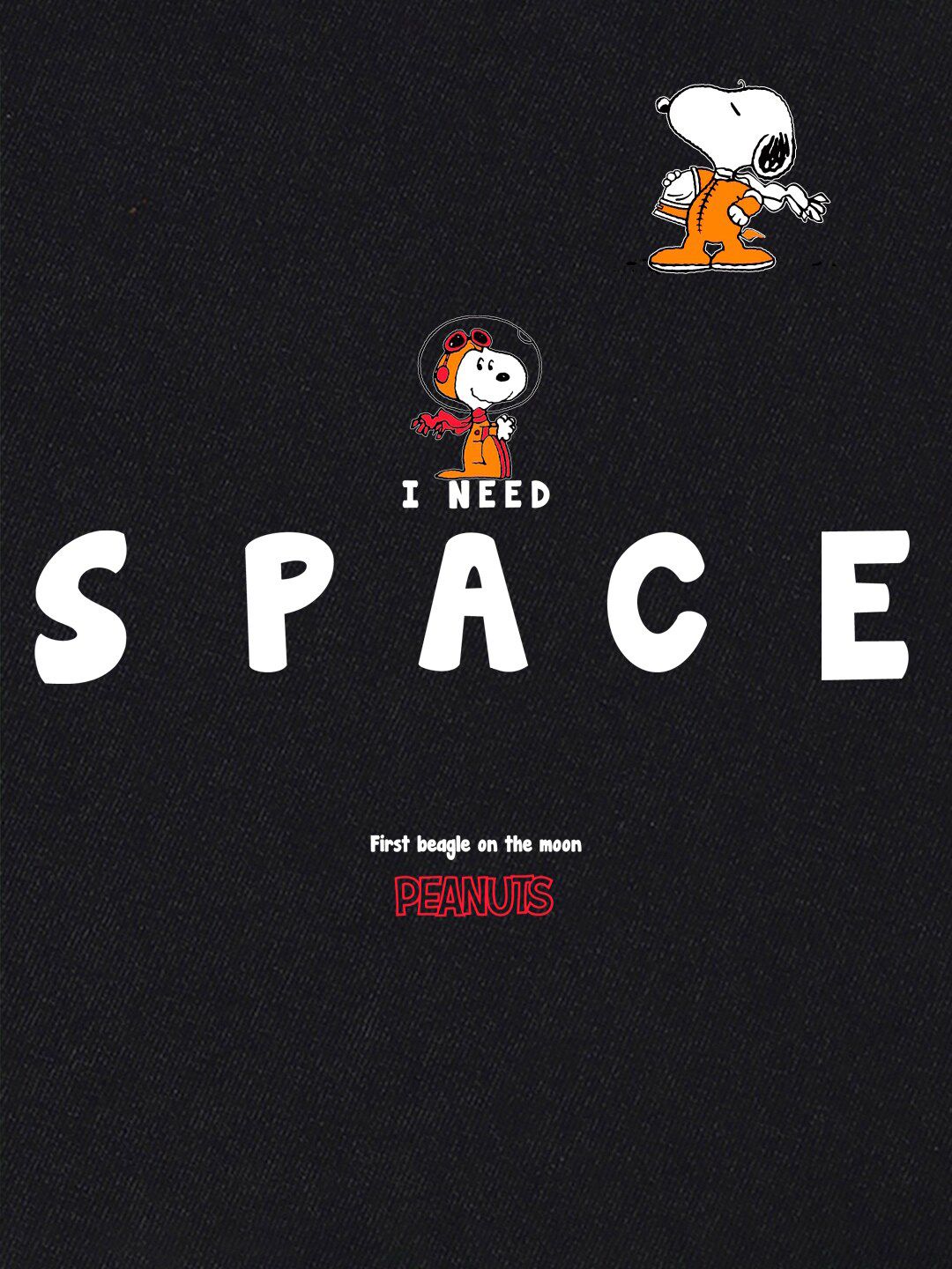 Bewakoof Peanuts Graphic Printed Drop-Shoulder Sleeves Oversized Cotton T-shirt