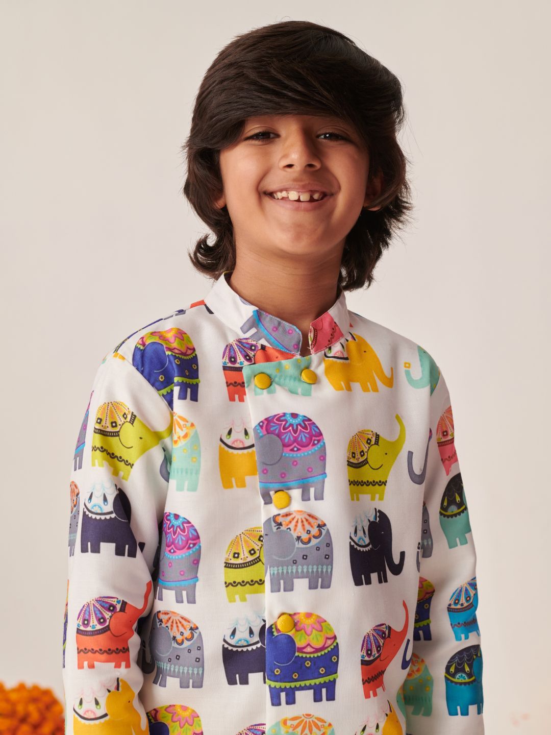 pspeaches Boys Printed Regular Kurta with Dhoti Pants
