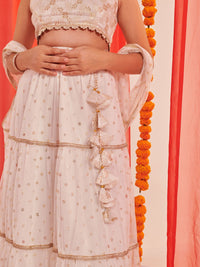 pspeaches Girls Printed Ready to Wear Lehenga Choli