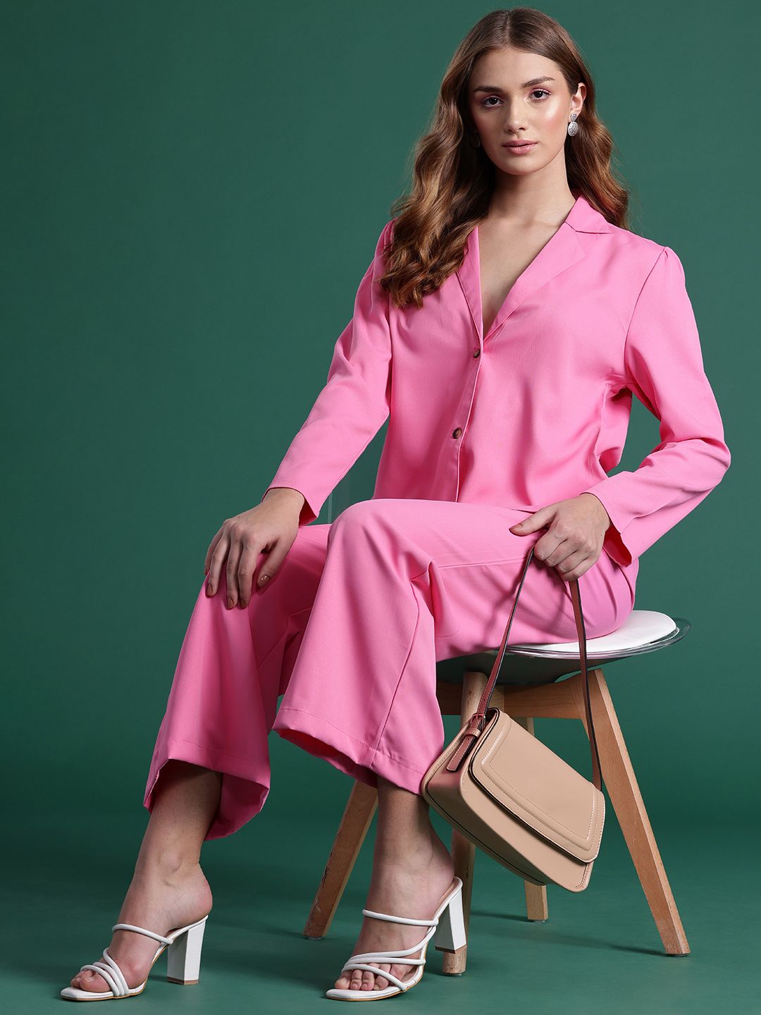 DressBerry Lapel Collar Blazer-Style Co-ords