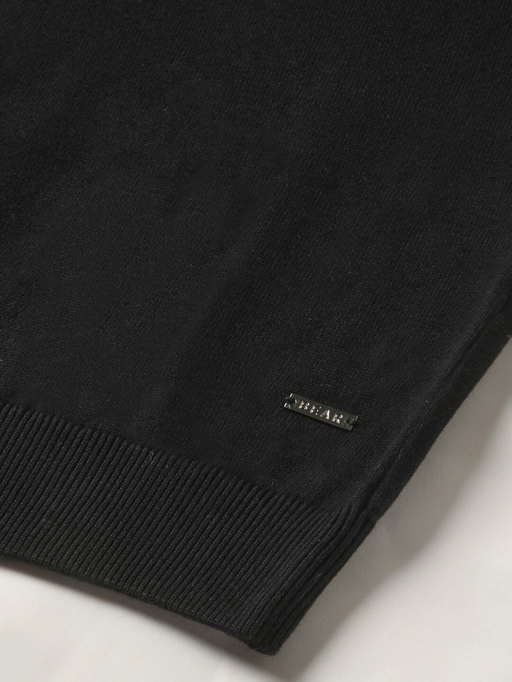 THE BEAR HOUSE Men Solid Regular Fit Cotton Polo Collar T-Shirt