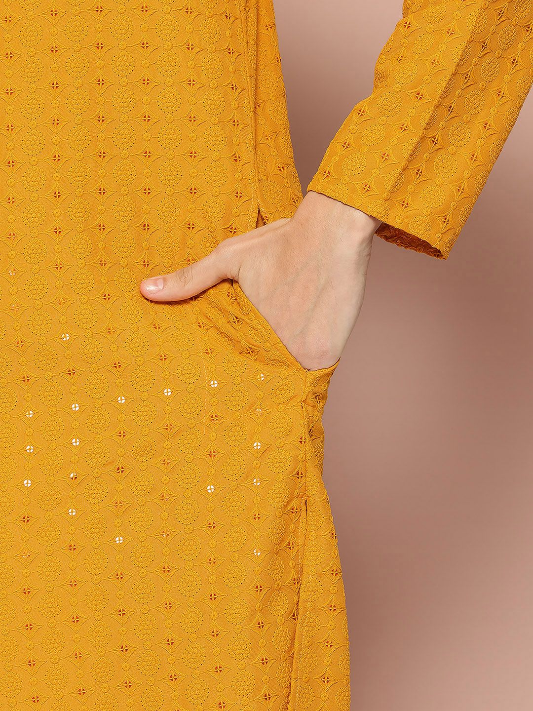 See Designs Embroidered Sequinned Kurta with Pyjamas