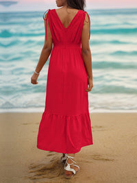 DressBerry Empire Maxi Dress with Tie-Ups Detail