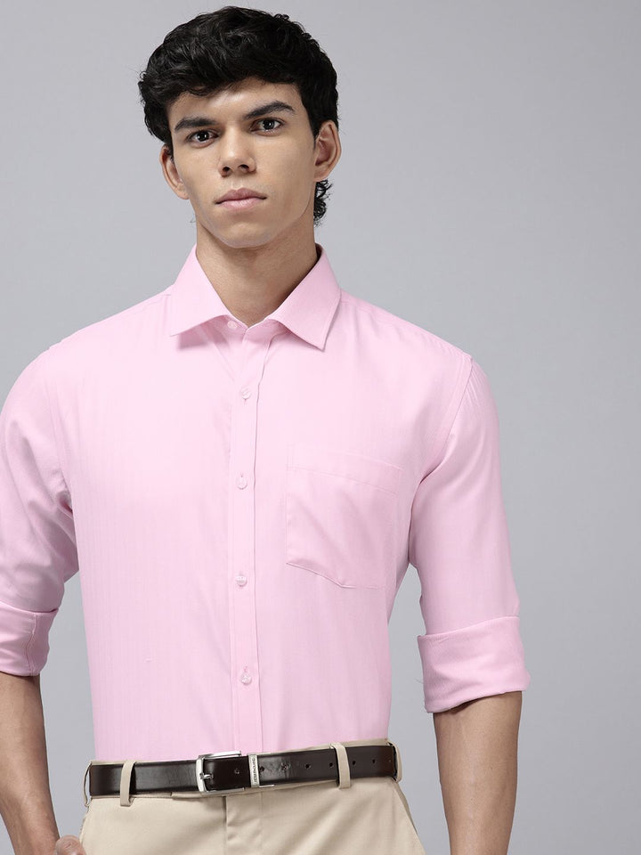 Park Avenue Self Design Slim Fit Textured Formal Shirt