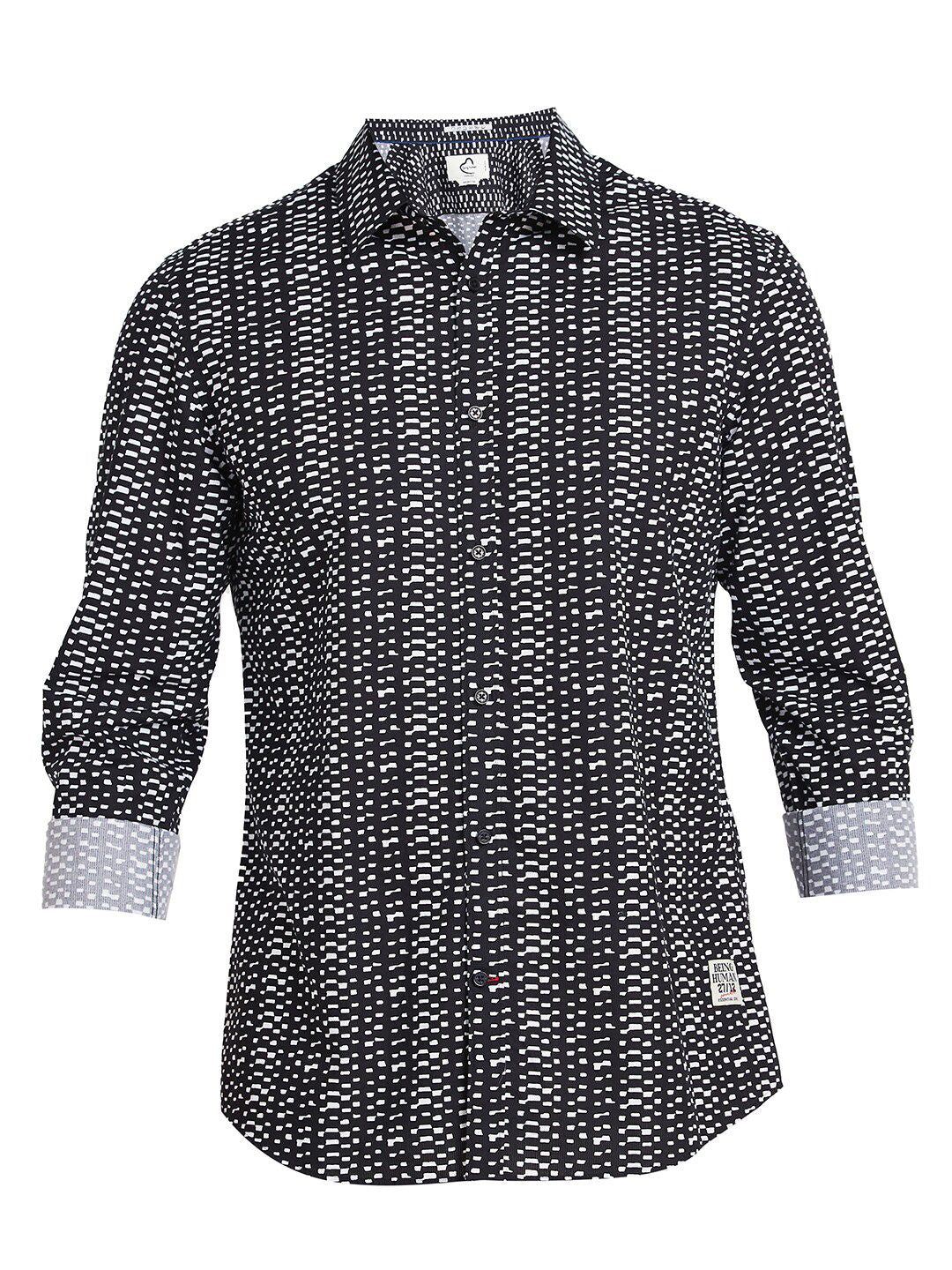 Being Human Slim Fit Abstract Printed Casual Shirt
