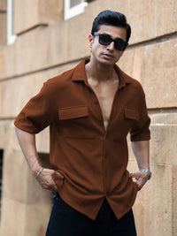 Powerlook Textured Long Sleeves Pure Cotton Shirt