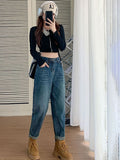 DressBerry Women Wide Leg High-Rise Light Fade Jeans