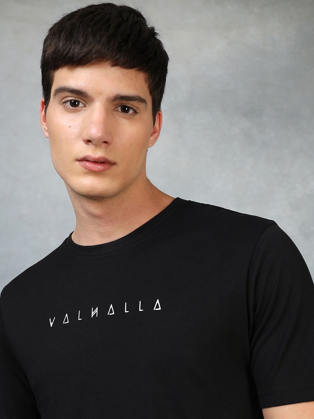 Bewakoof Men Black Typography Printed Pure Cotton T-shirt