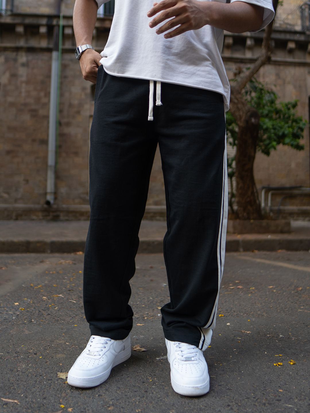 Powerlook Men Pure Cotton Mid-Rise Track Pant