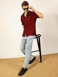 Thomas Scott Men Premium Semi Sheer Casual Shirt