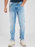 SPYKAR Men Skinny Fit Low-Rise Mildly Distressed Heavy Fade Stretchable Jeans