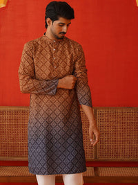 Jompers Men Floral Printed Sequinned Floral Kurta